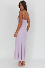 Such A Libra Sheer Bodice Maxi Dress Lilac