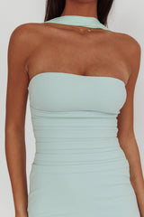 Luna Sol Reverse Halter Maxi Dress Mint