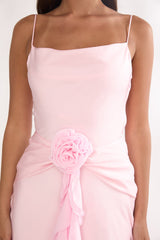 Mirenna Rosette Waist Maxi Dress Light Pink