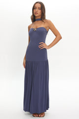 Ashana Drop Waist Halter Maxi Dress Taupe