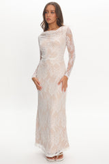 Loveland Off-Shoulder Lace Maxi Dress White