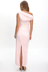 Tova Draped One-Shoulder Maxi Dress Pink