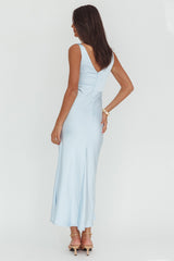 Venus Rising Sleeveless Cowl Neck Maxi Dress Blue
