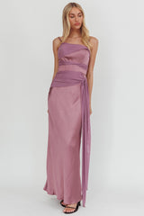 Wysandra Knot Detail Maxi Dress Grape