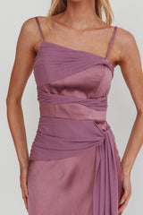 Wysandra Knot Detail Maxi Dress Grape