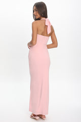Opera Drape Bust Maxi Dress Pink