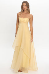 Marigold Sun Gathered Bust Maxi Dress Butter