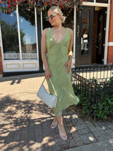 Lorelei Olive Green Floral Midi Dress