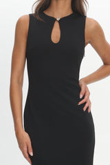 Capucine Key Hole Bust Maxi Dress Black