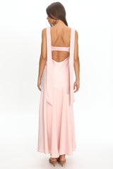 Second Glances Pleat bust Maxi Dress Pink