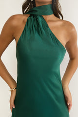 Rionna Open Cowl Back Maxi Dress Forest Green