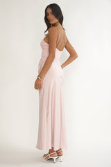 Faelis Draped Waist Maxi Dress Pink