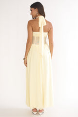 Jovella Halterneck Mesh Dress Butter