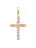 Crystal Cross Medium Charm - CFZ11BGCRY