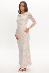 Loveland Off-Shoulder Lace Maxi Dress White
