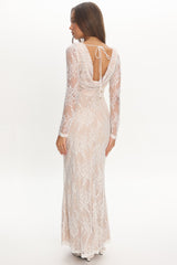 Loveland Off-Shoulder Lace Maxi Dress White