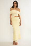 Lorely Off-Shoulder Lace Maxi Dress Butter