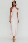 Kaivira Halterneck Maxi Dress Pink