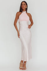 Kaivira Halterneck Maxi Dress Pink