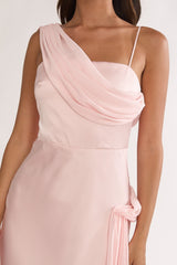 Doloros Drape Accent Maxi Dress Pink