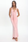 Opera Drape Bust Maxi Dress Pink