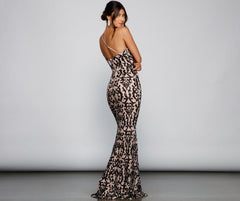 Jasmine One-Shoulder Sequin Mermaid Dress