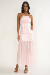 Wilma Sequin Bodice Maxi Dress Pink