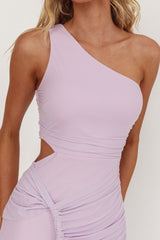Luli One-Shoulder Cut-Out Maxi Dress Lilac