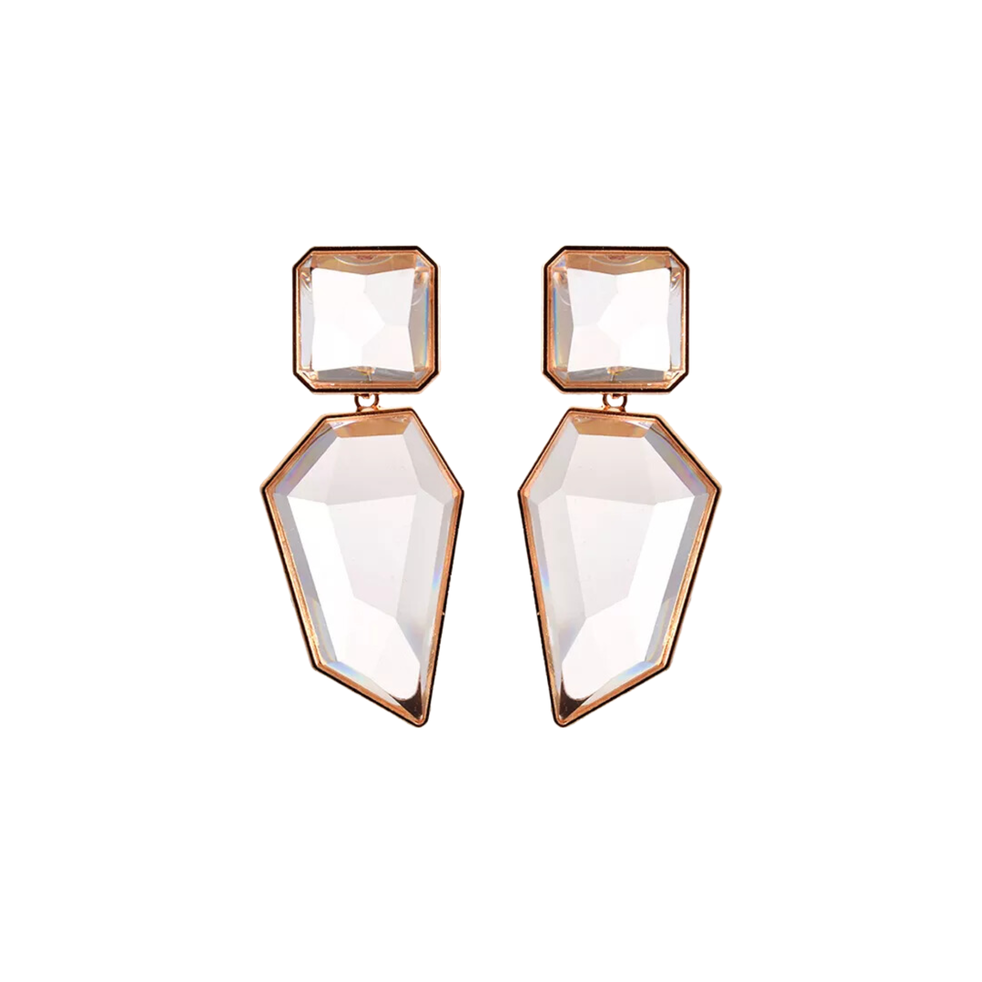 Geometric Shapes Resin Drop Earrings